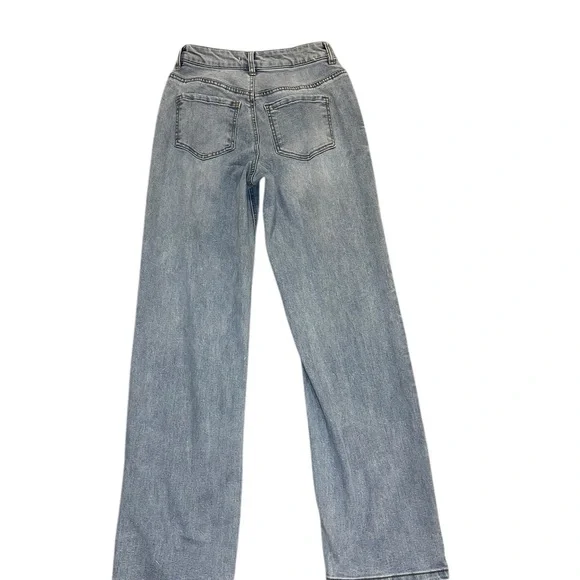 Oat New York high rise straight leg jeans 2 26 light wash - Picture 3 of 9